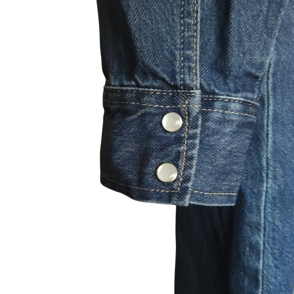 GAP Western Denim Mini Dress Medium NWT - Picture 4 of 6